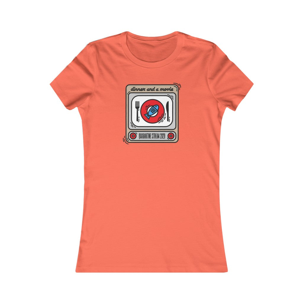 DINNER AND A MOVIE Quarantine Stream - Women's Bella Canvas Tee - Simplewear Phish