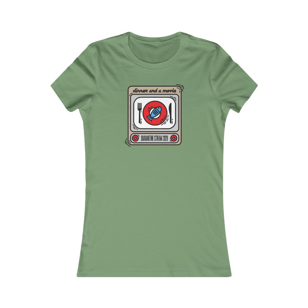 DINNER AND A MOVIE Quarantine Stream - Women's Bella Canvas Tee - Simplewear Phish