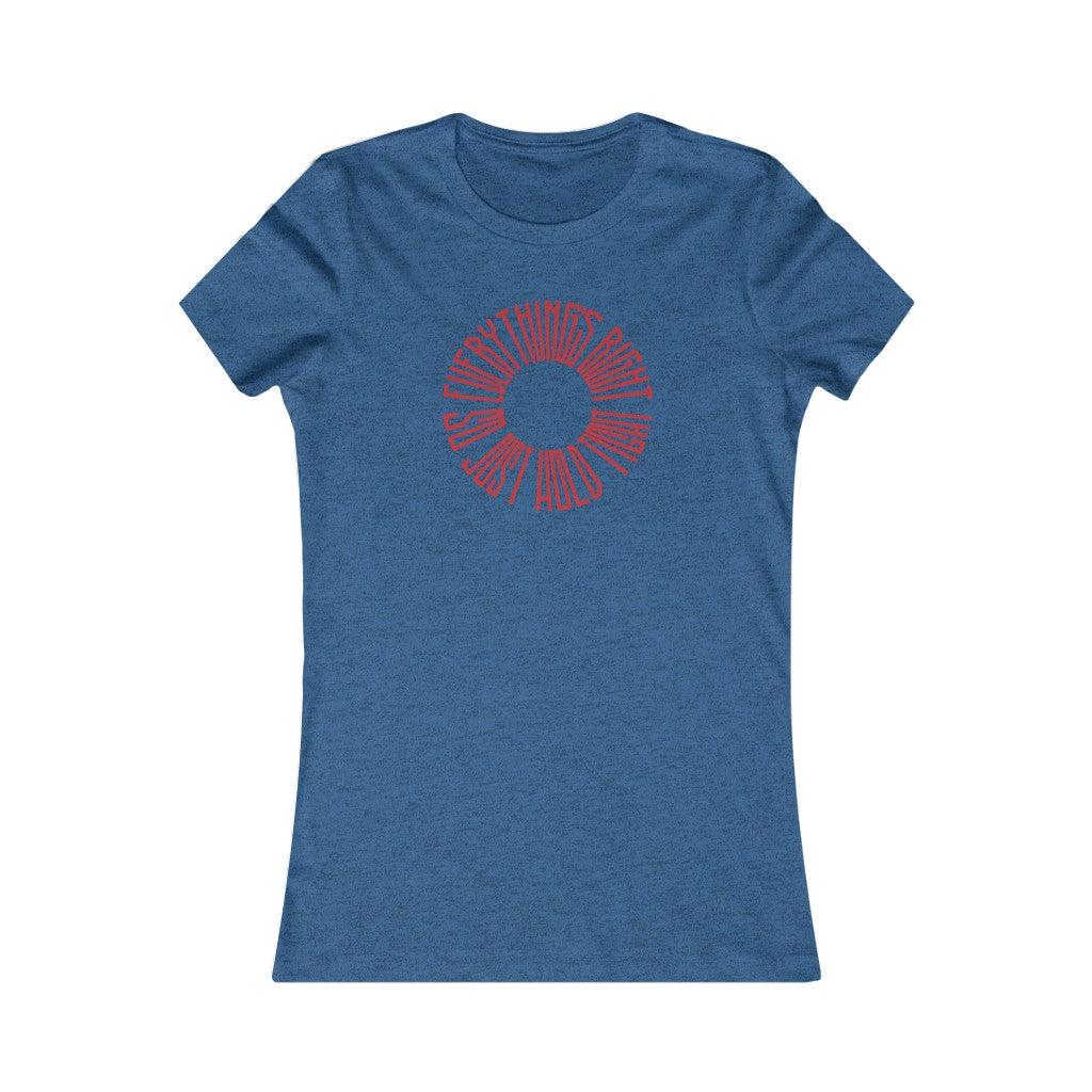 EVERYTHING'S RIGHT Donut - Women's Bella Canvas Tee - Simplewear Phish