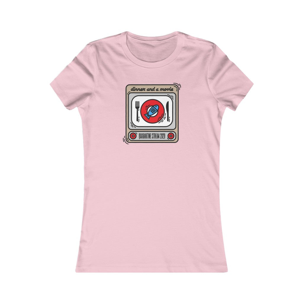 DINNER AND A MOVIE Quarantine Stream - Women's Bella Canvas Tee - Simplewear Phish