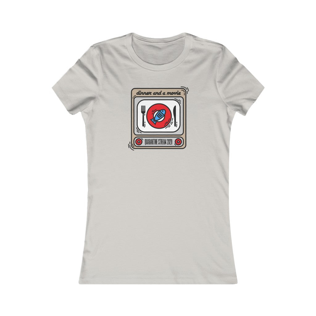 DINNER AND A MOVIE Quarantine Stream - Women's Bella Canvas Tee - Simplewear Phish