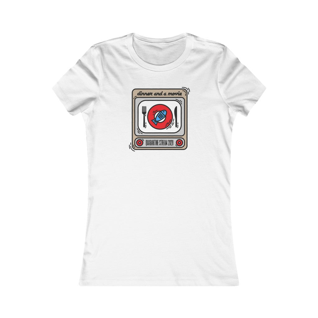 DINNER AND A MOVIE Quarantine Stream - Women's Bella Canvas Tee - Simplewear Phish