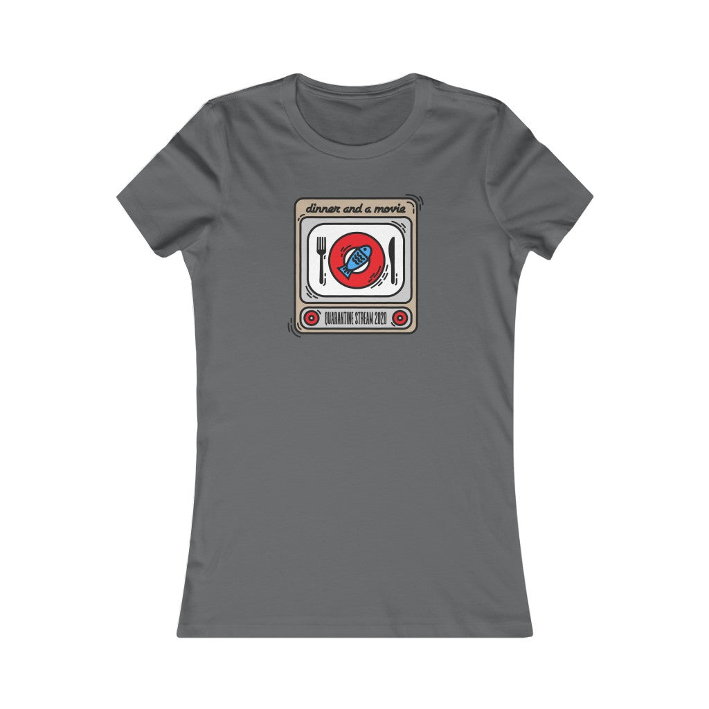 DINNER AND A MOVIE Quarantine Stream - Women's Bella Canvas Tee - Simplewear Phish