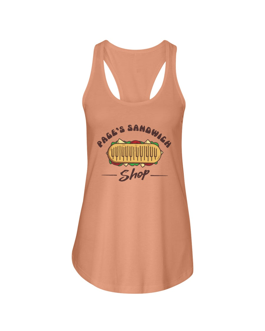 PAGE'S SANDWICH SHOP - Women's Racerback Tank - Simplewear Phish