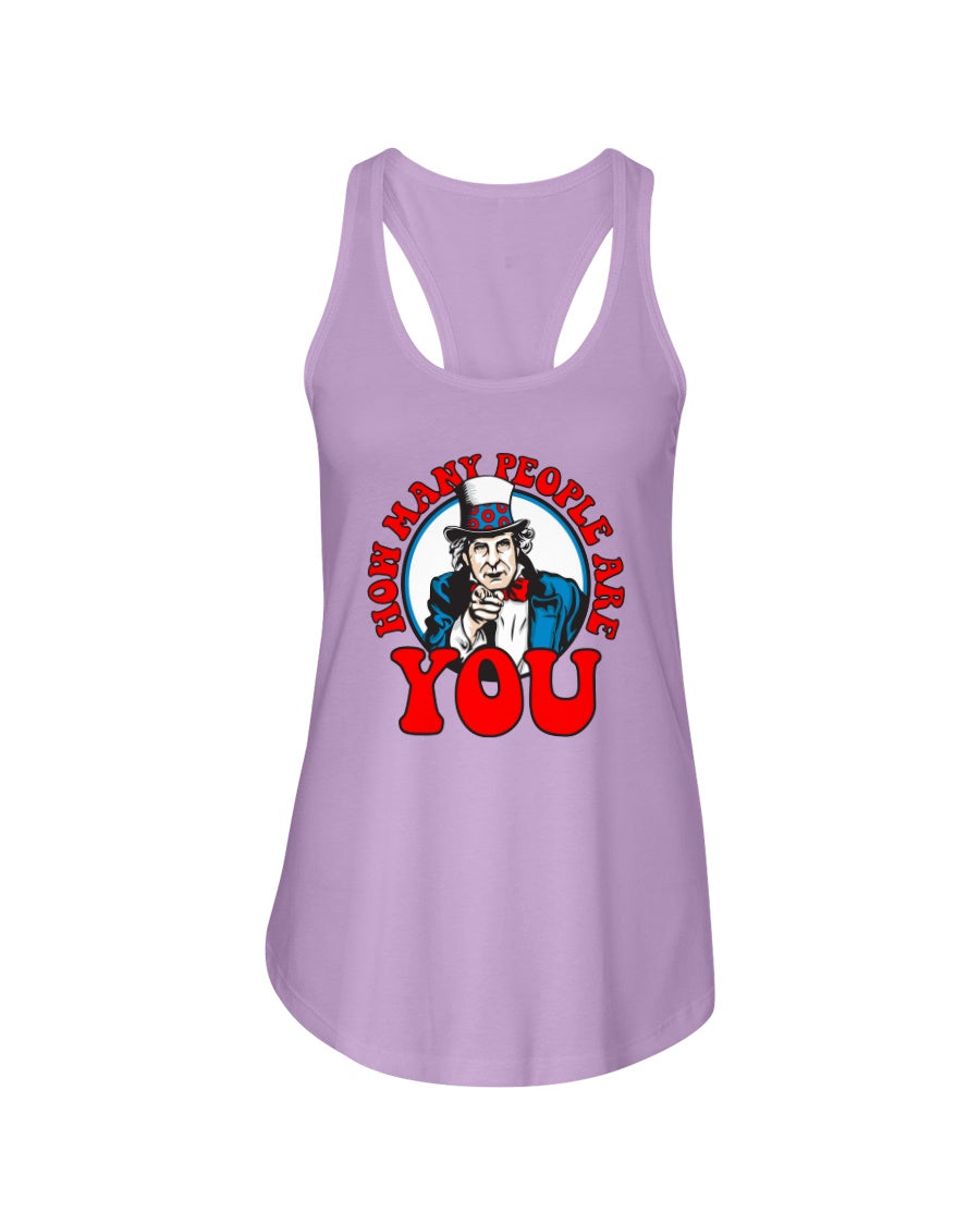 HOW MANY PEOPLE ARE YOU - Women's Racerback Tank - Simplewear Phish