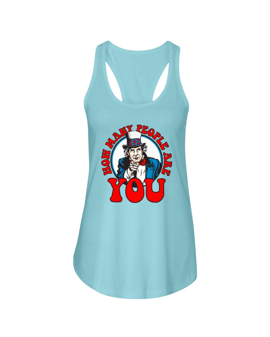 HOW MANY PEOPLE ARE YOU - Women's Racerback Tank - Simplewear Phish