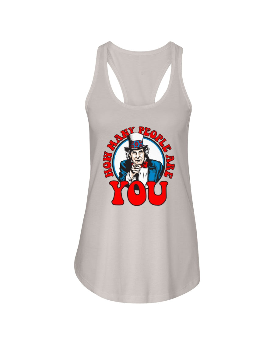 HOW MANY PEOPLE ARE YOU - Women's Racerback Tank - Simplewear Phish