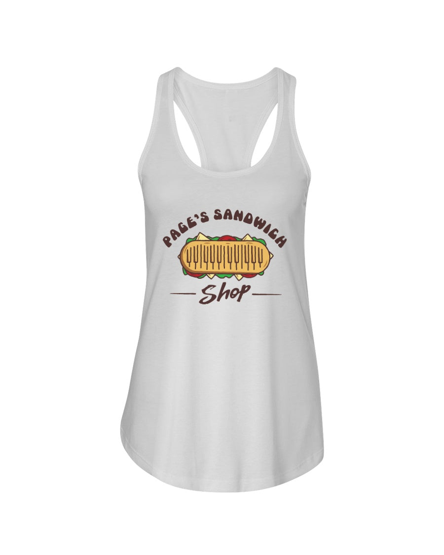 PAGE'S SANDWICH SHOP - Women's Racerback Tank - Simplewear Phish