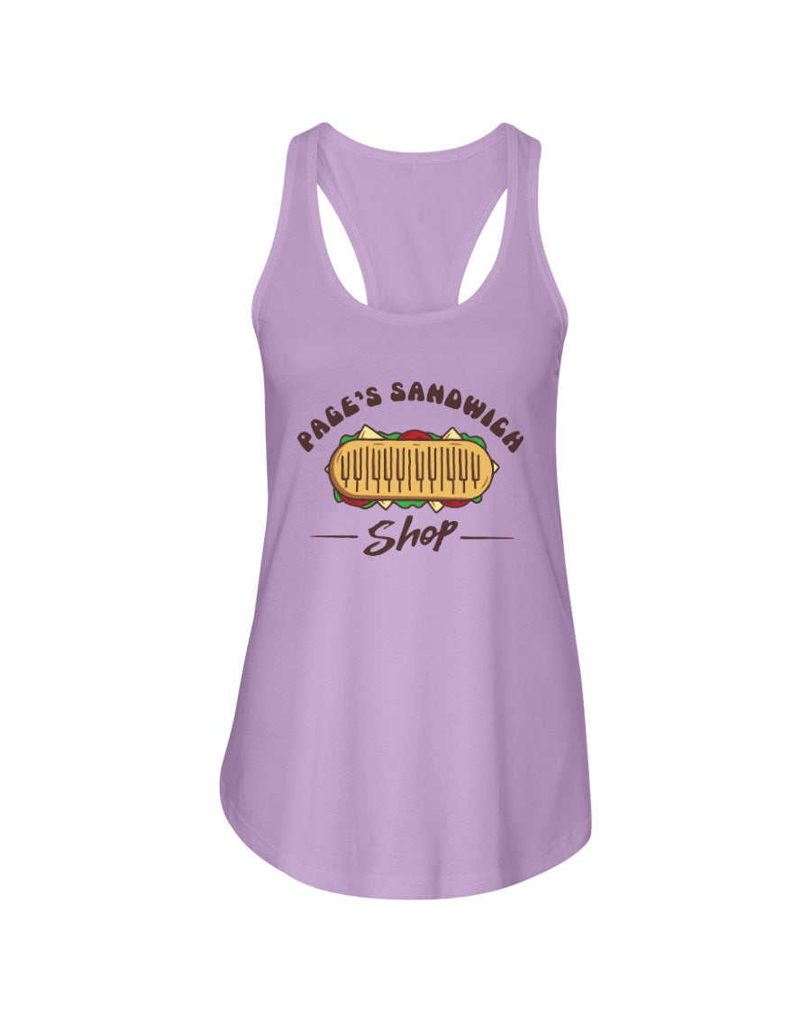 PAGE'S SANDWICH SHOP - Women's Racerback Tank - Simplewear Phish