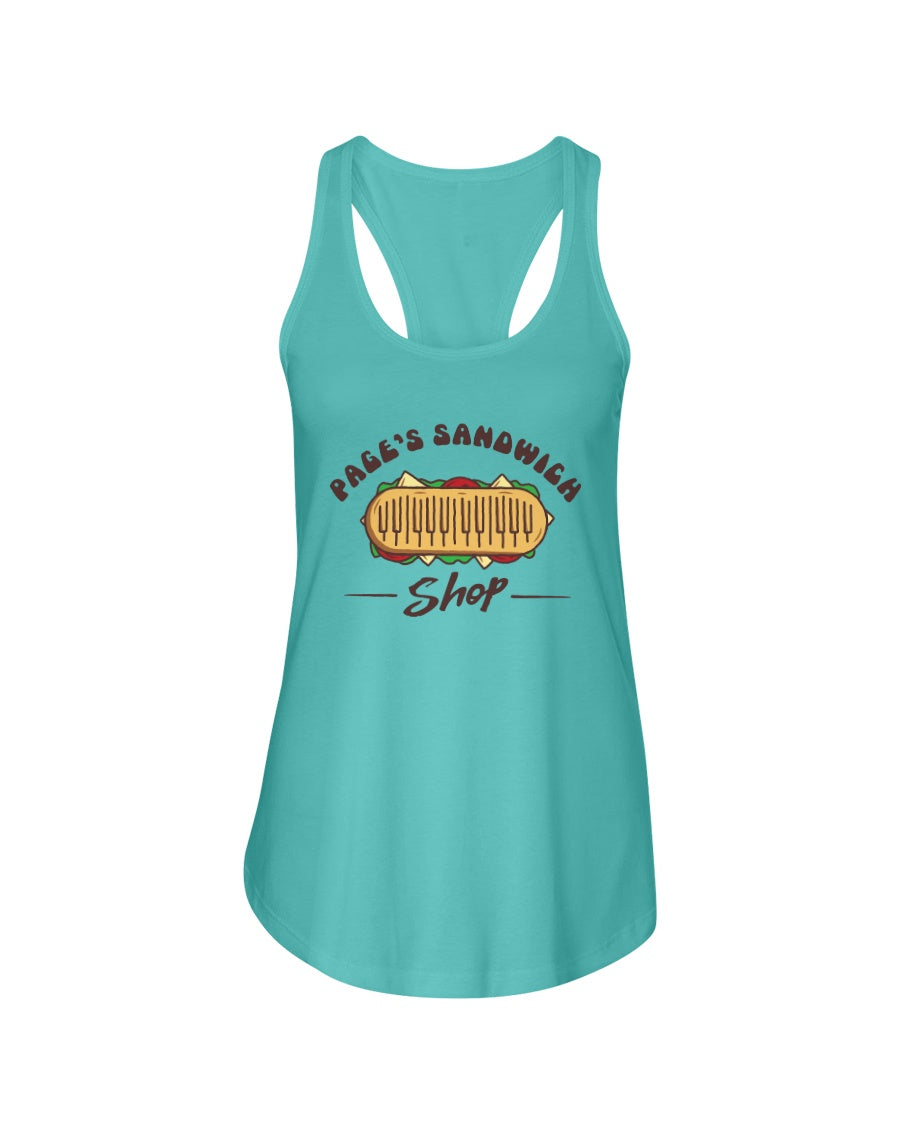 PAGE'S SANDWICH SHOP - Women's Racerback Tank - Simplewear Phish