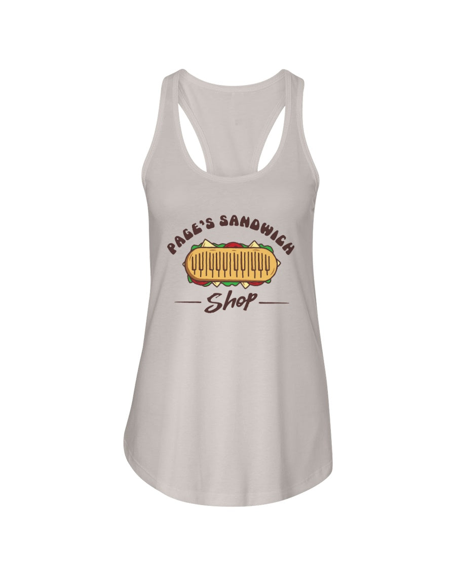 PAGE'S SANDWICH SHOP - Women's Racerback Tank - Simplewear Phish